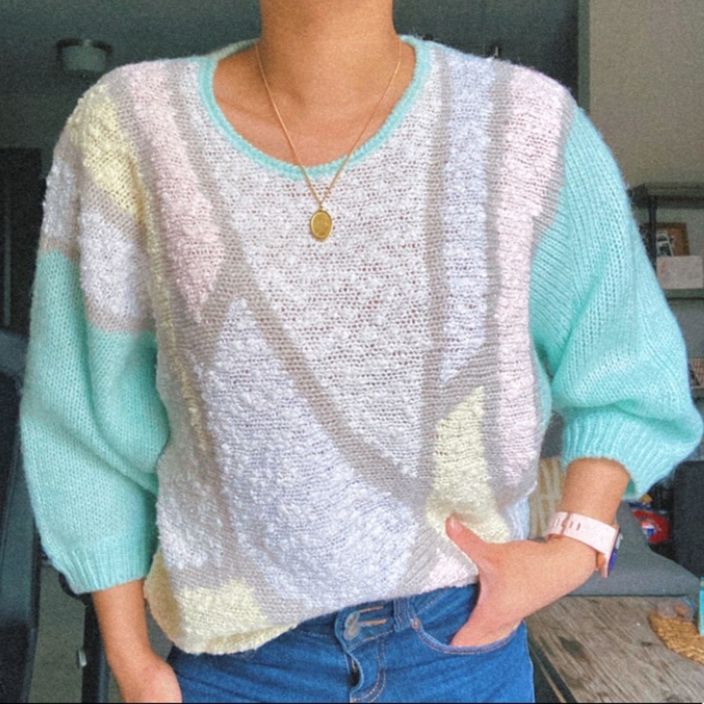 🧚🏼Margules Vintage Oversized PastelColor Sweater